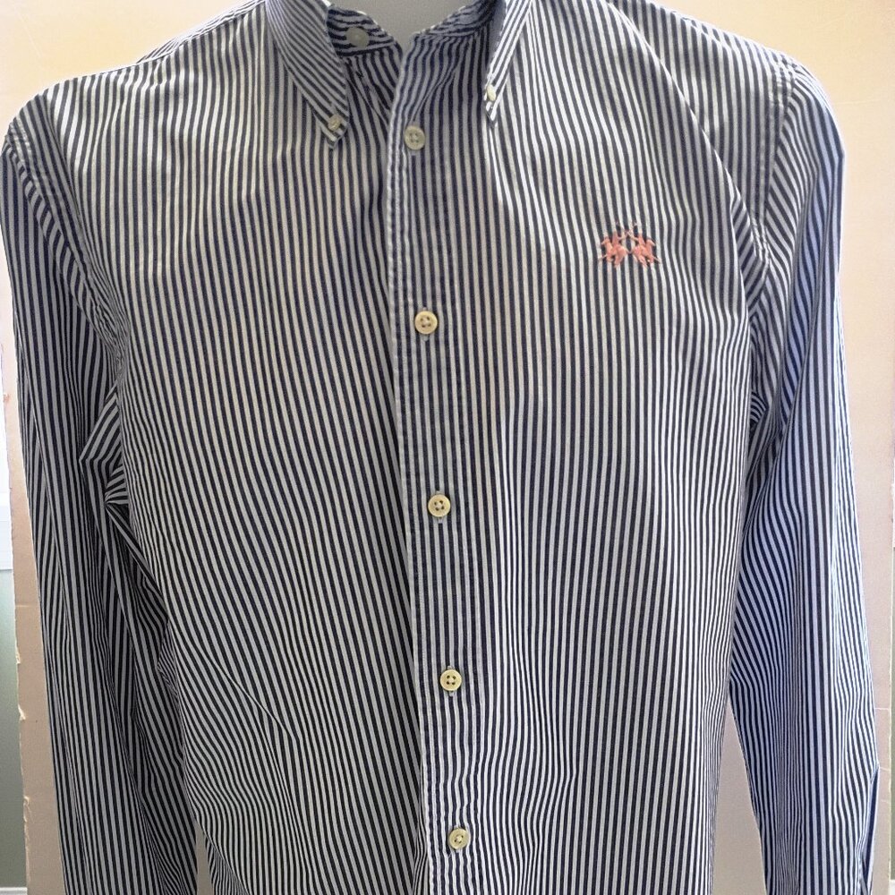 La Martina Buenos Aires Striped Button Down Shirt | XXL | 100% Cotton